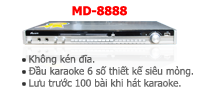 đầu đĩa karaoke 6 số, MD, MIDI, MD-8888, 8888,
EVD karaoke, MIDI EVD karaoke
